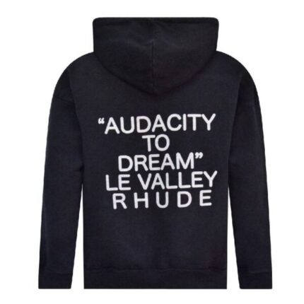 Rhude Black RH Audacity To Dream Fleur Market Hoodie