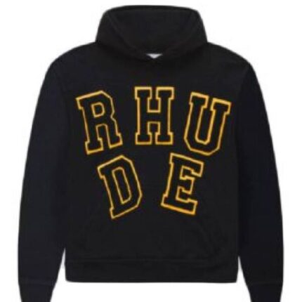 Rhude Chenille Patch Hoodie Black