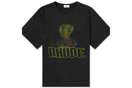 Rhude Cobra Snake Prient Black Tee