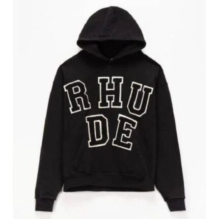 Rhude Cotton Chenille Hoodie in Grey for Men