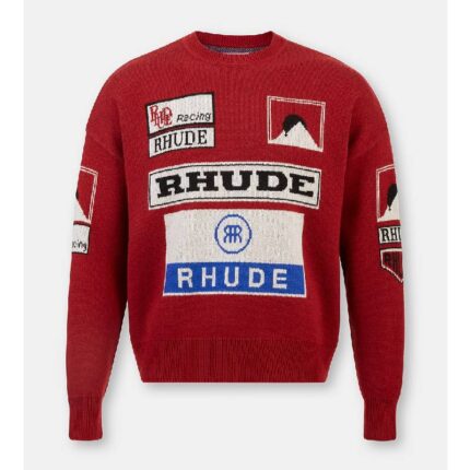 Rhude X red ayrton Crewneck jumper sweatshirt
