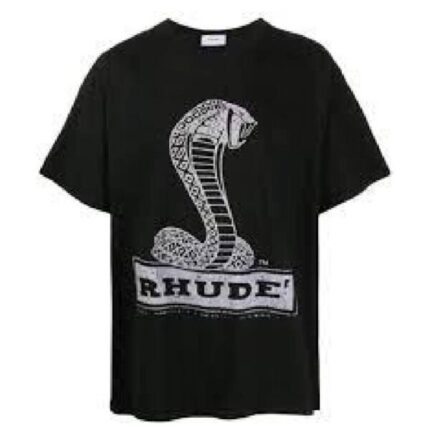 black Rhude snake print T-shirt